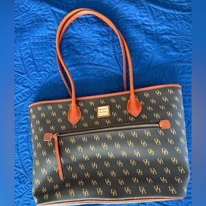 Dooney & Bourke Black and Orange Tote Bag